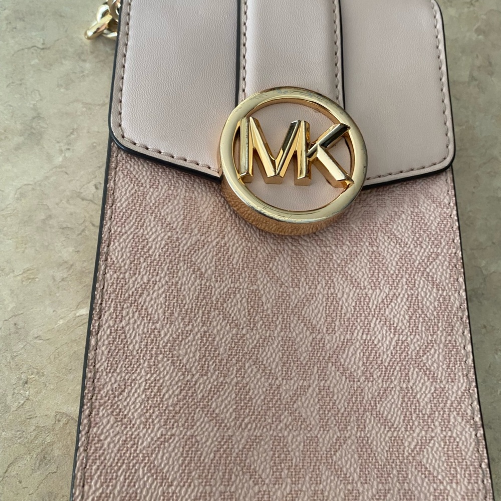 Michael Kors Carmen Pink and Gold Crossbody